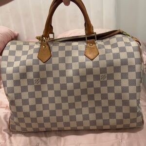 Louis Vuitton Damier Azur Speedy 40 Cream & Blue